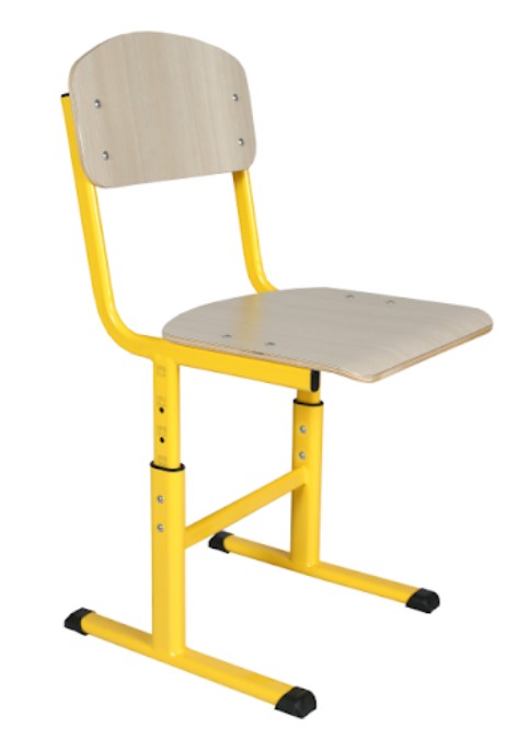 Т-подібний стілець, АНШАР ГРУП (132350 HPL), ростова група №3-6, з покриттям фанери HPL-пластиком, каркас посилений плоскоовальною трубою